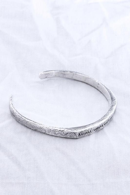 Animal Lovers Don't Eat Animals | Silver Cuff