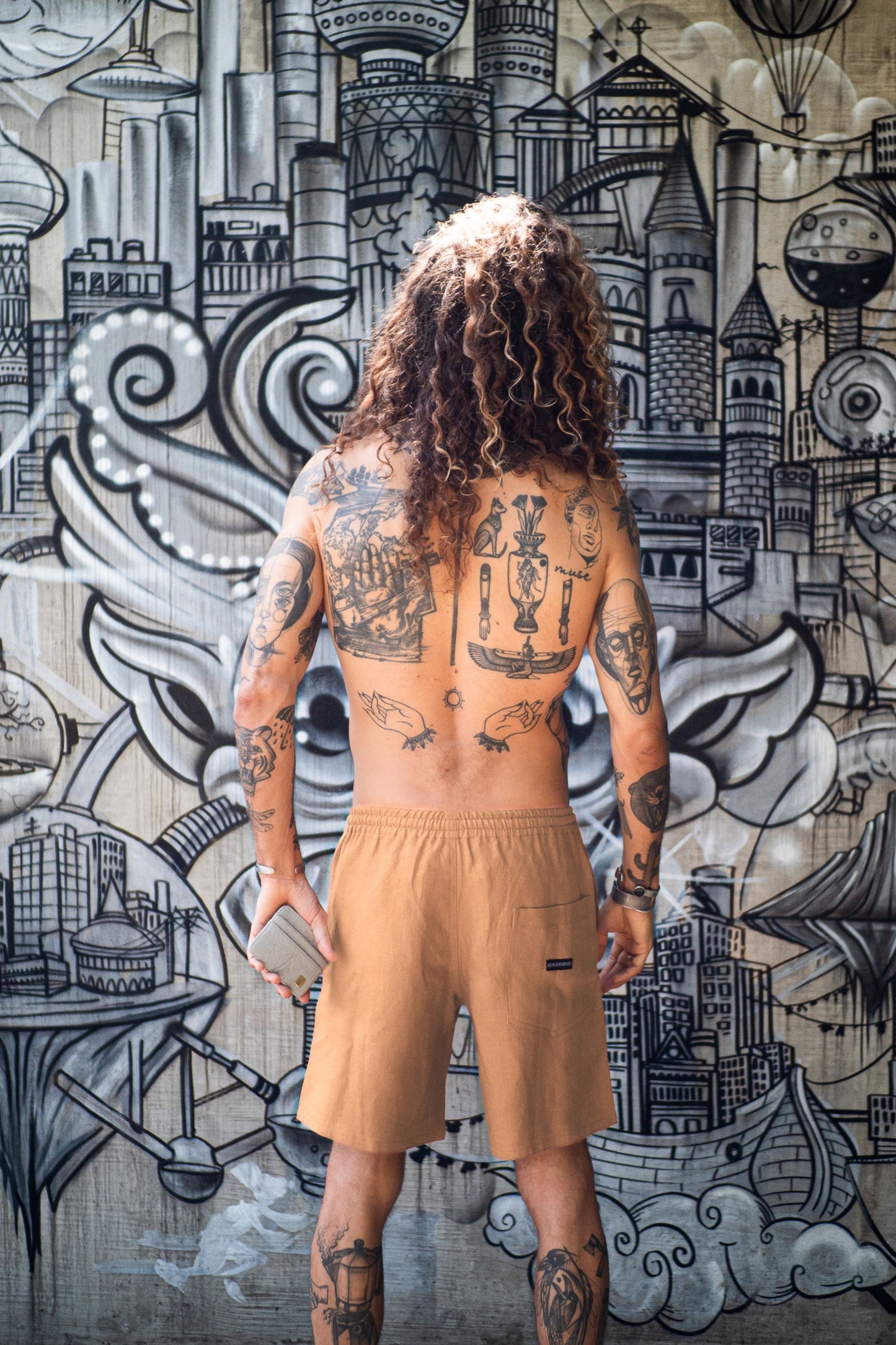 Linen Shorts | Camel