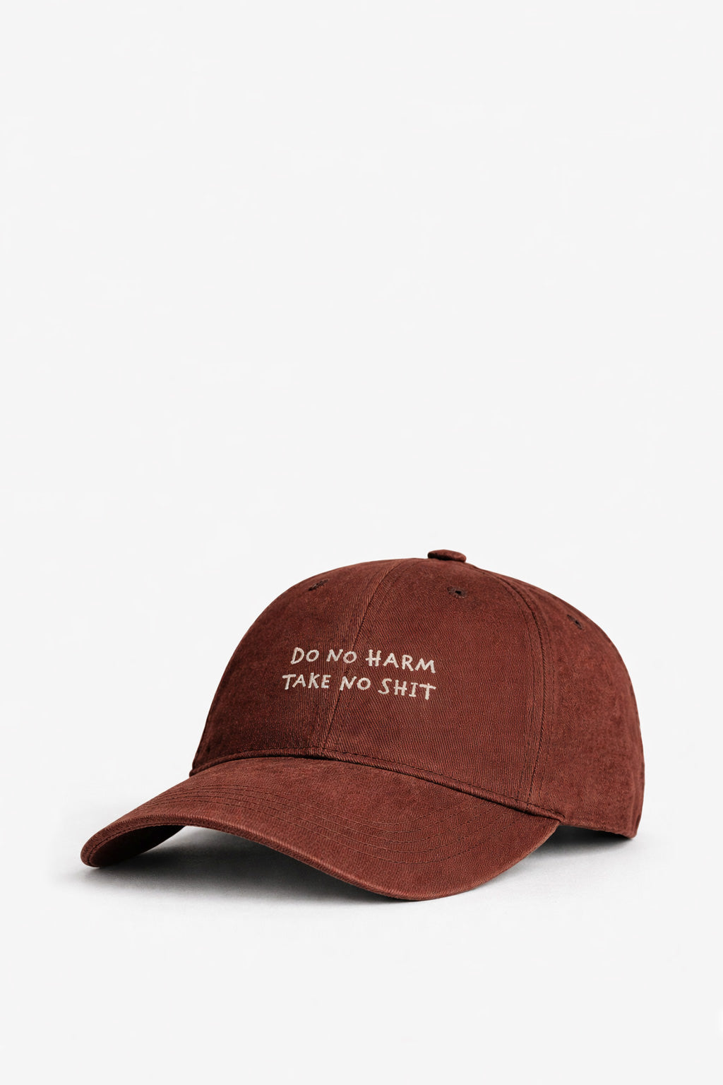 Vegan hat made from cotton twill, detail view