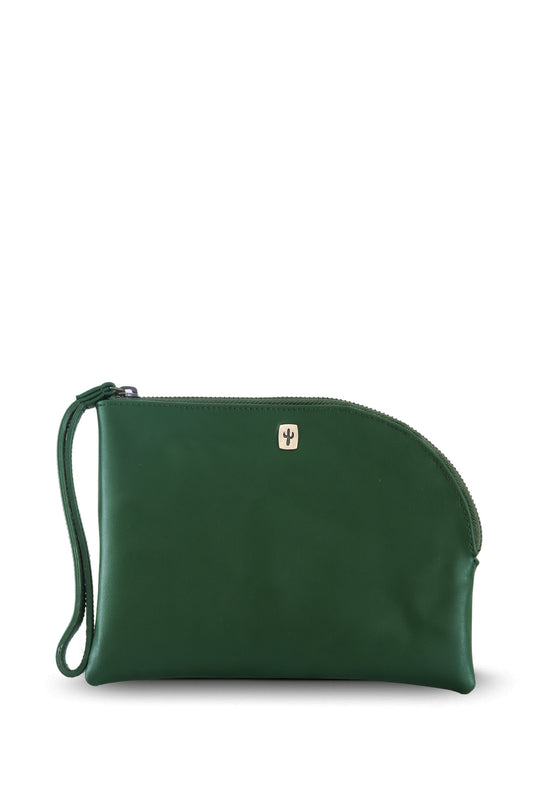 Zip Clutch | Cactus Leather Jungle