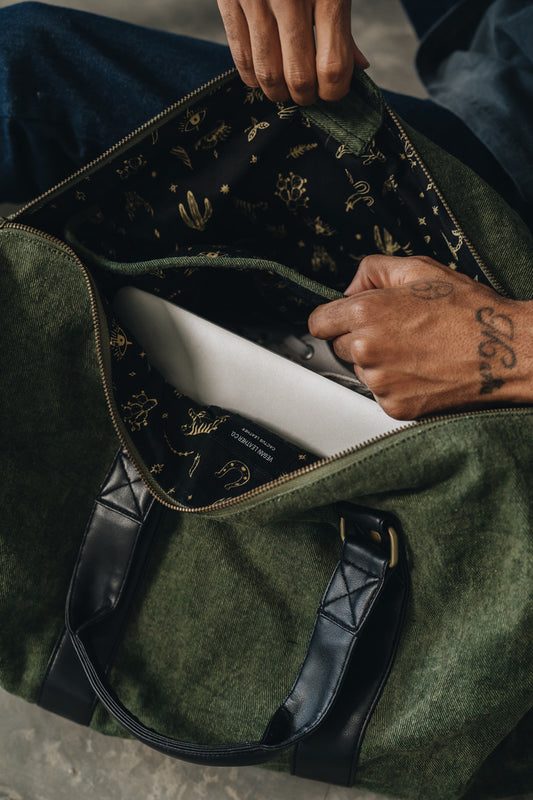 Weekender | Cactus Leather + Canvas Forrest