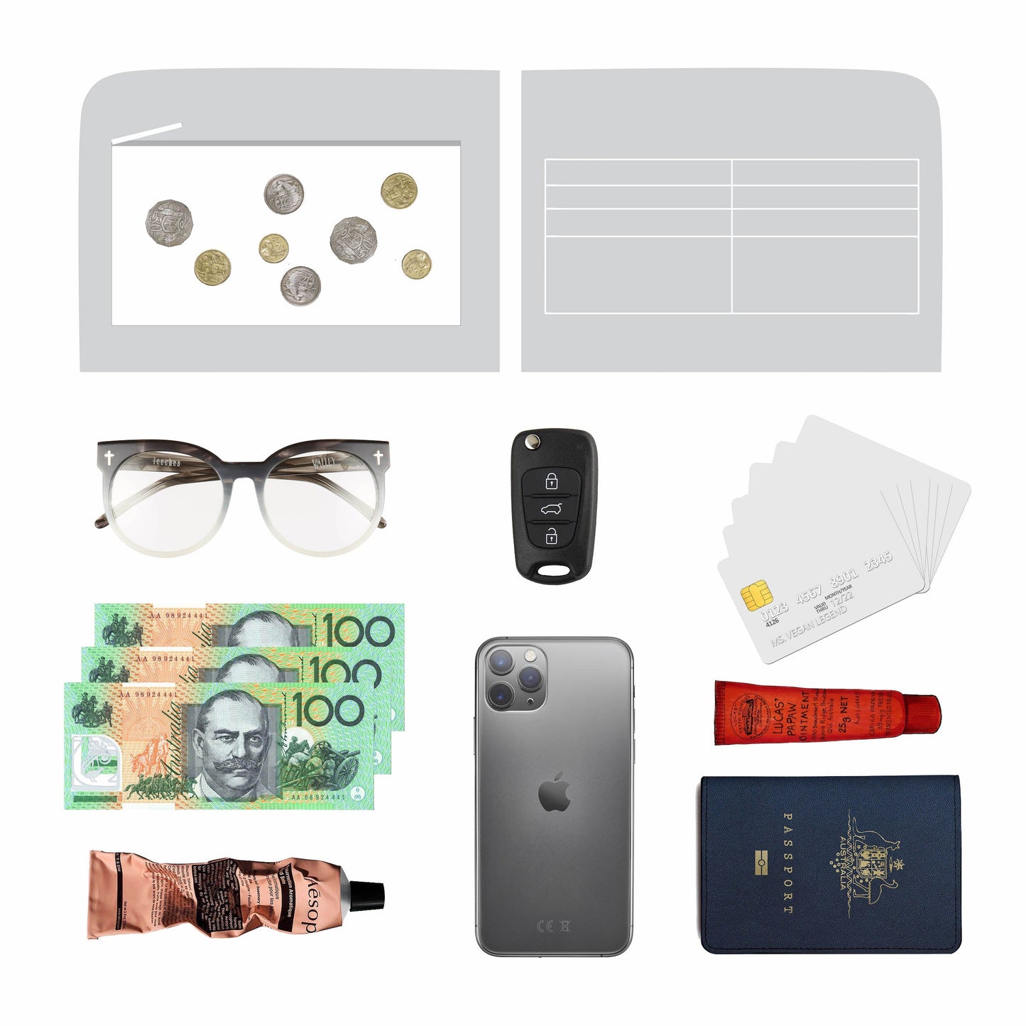 Crossbody Clutch | Cactus Leather Night