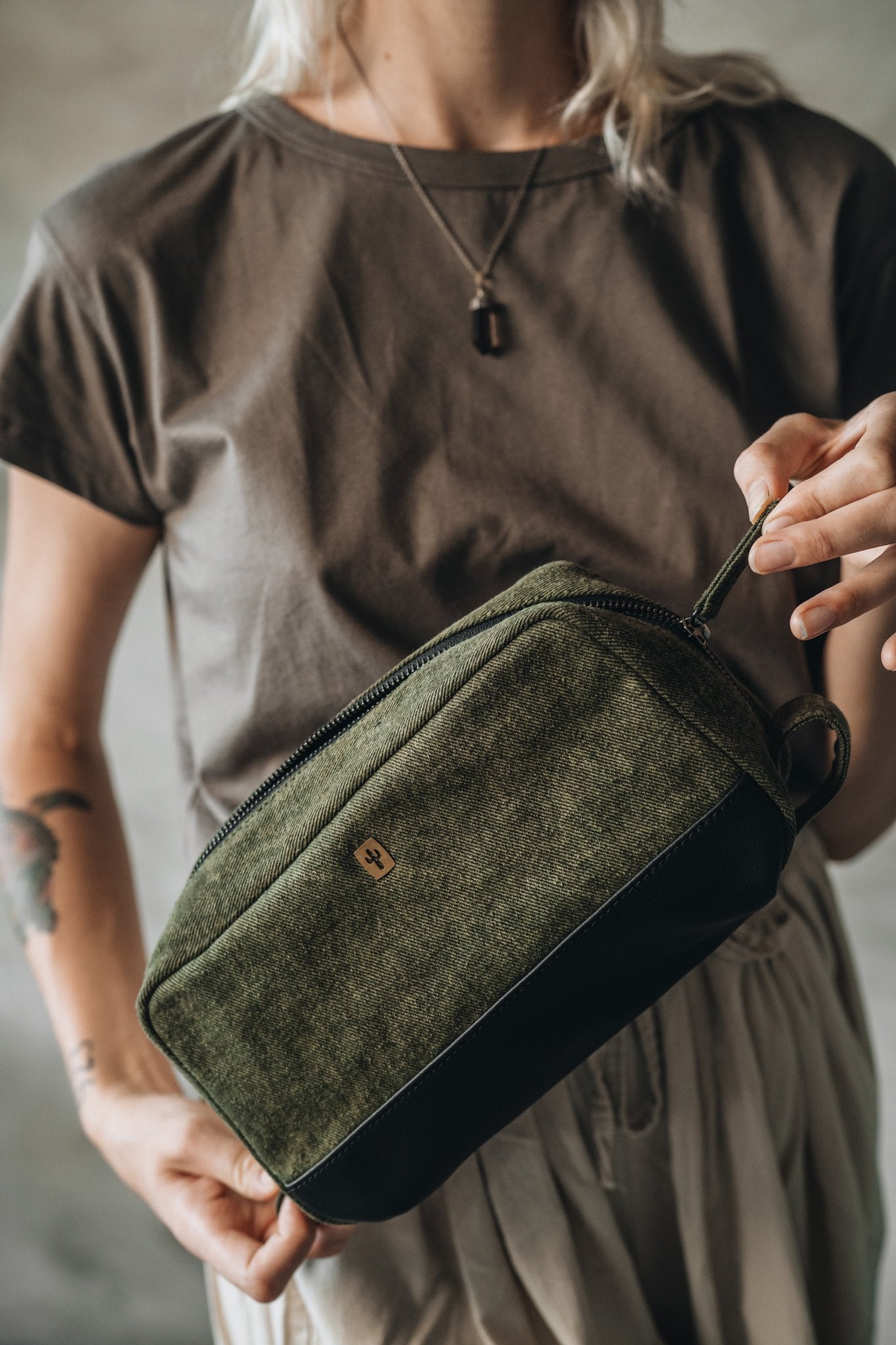 Explorer | Cactus Leather + Canvas Forrest