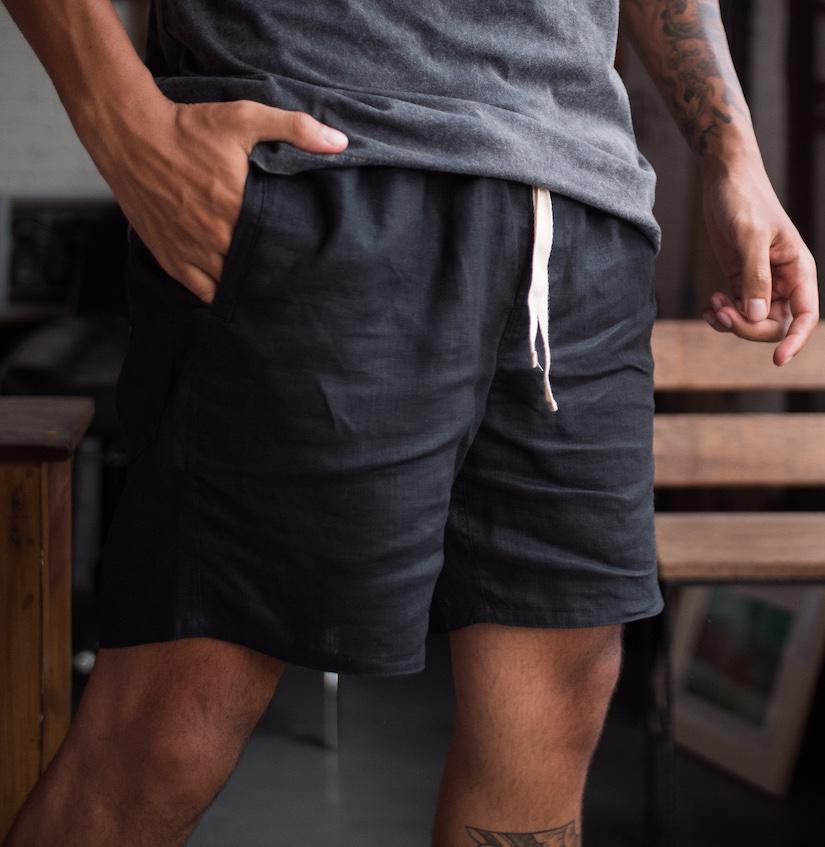 Linen Shorts | Midnight