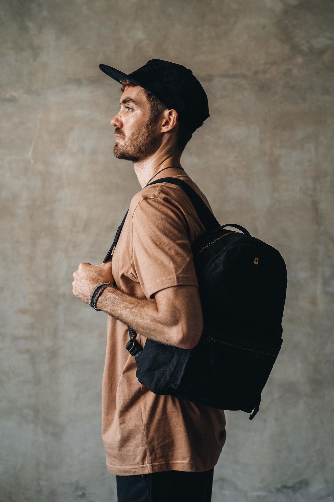 Rebel | Cactus Leather + Canvas Midnight