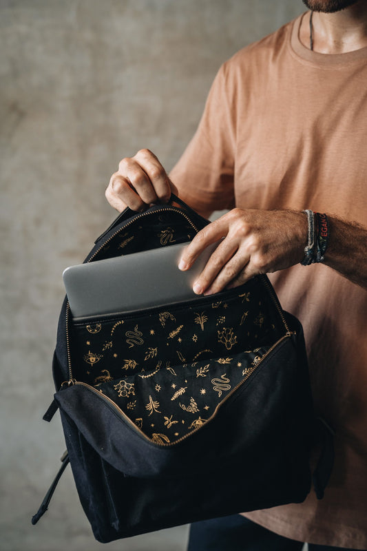 Rebel | Cactus Leather + Canvas Midnight