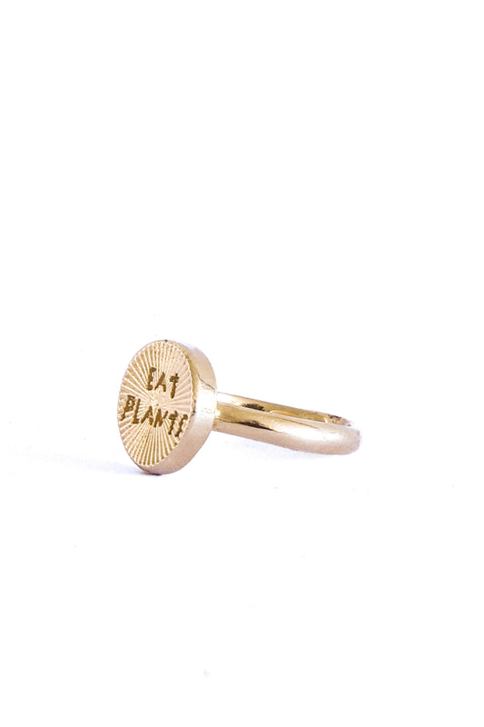 Eat Plants | Gold Ring