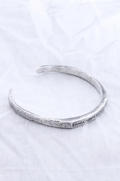 Animal Lovers Don't Eat Animals | Silver Cuff