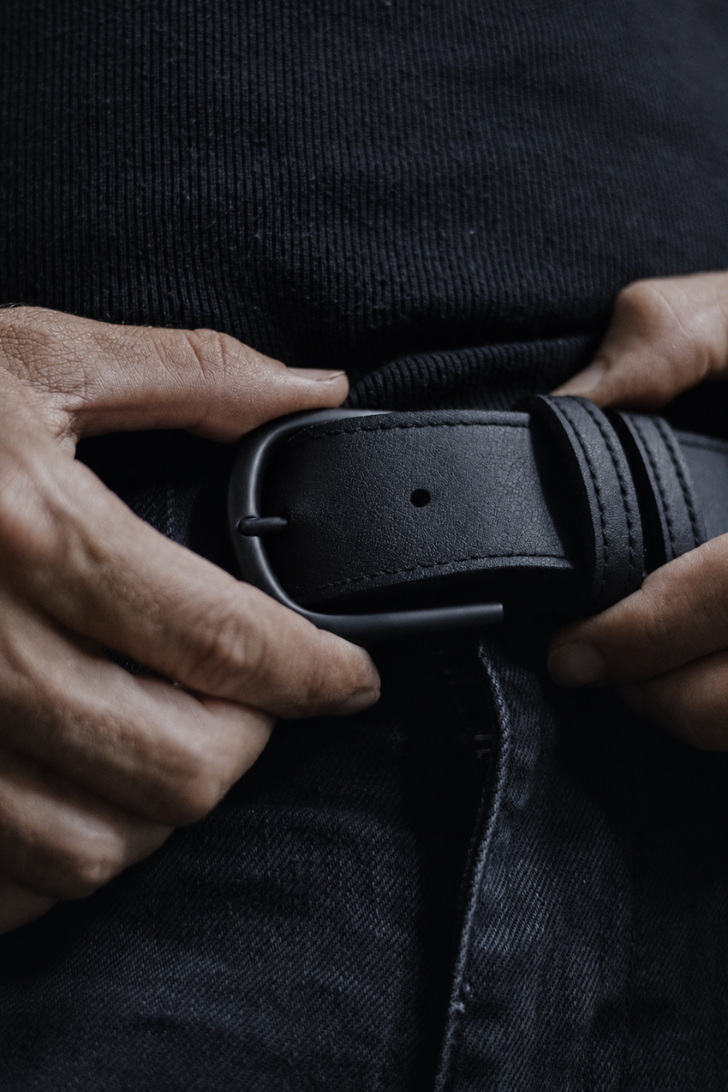 Classic Mens Belt | Cactus Leather Noir