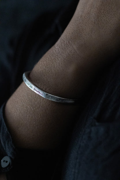 Animal Lovers Don't Eat Animals | Silver Cuff