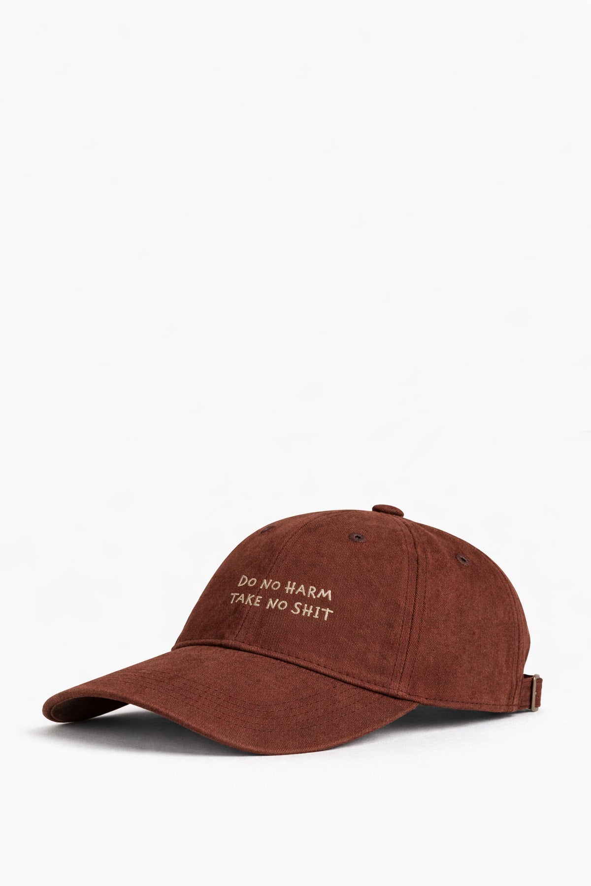 Vegan hat made from cotton twill, interior view