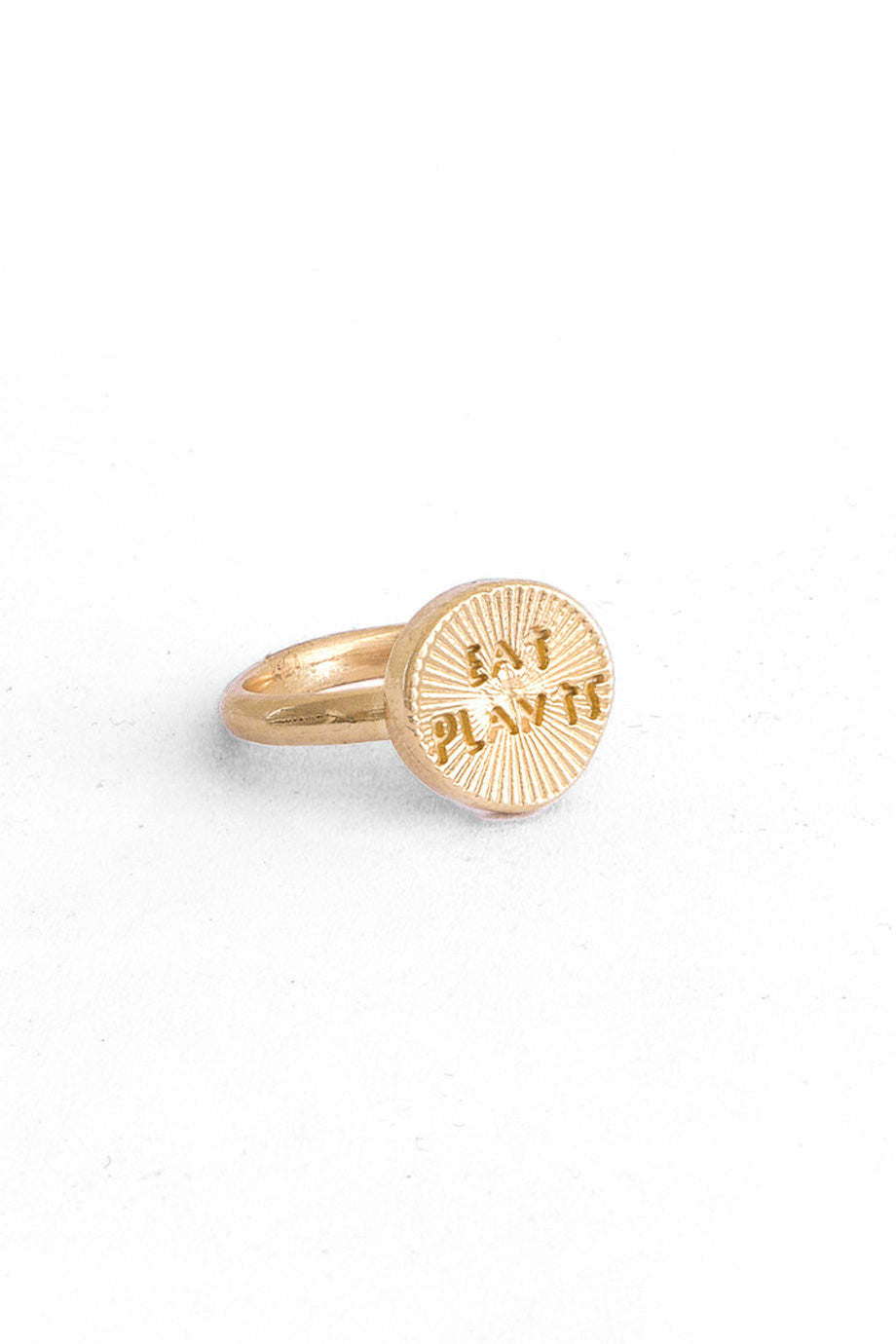 Eat Plants | Gold Ring