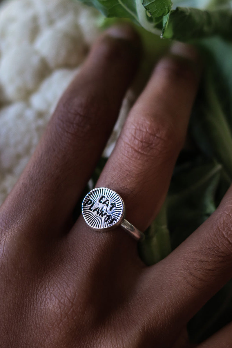 Eat Plants | Silver Ring