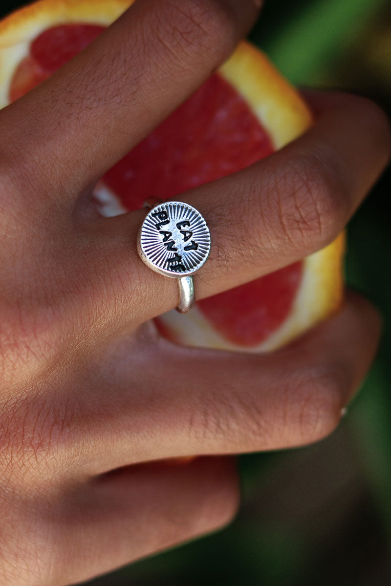 Eat Plants | Silver Ring