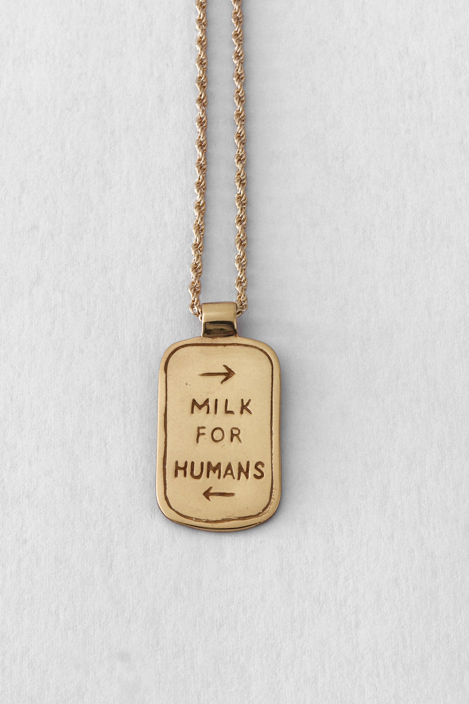 Milk for Humans Necklace | Vegan Leather Co.