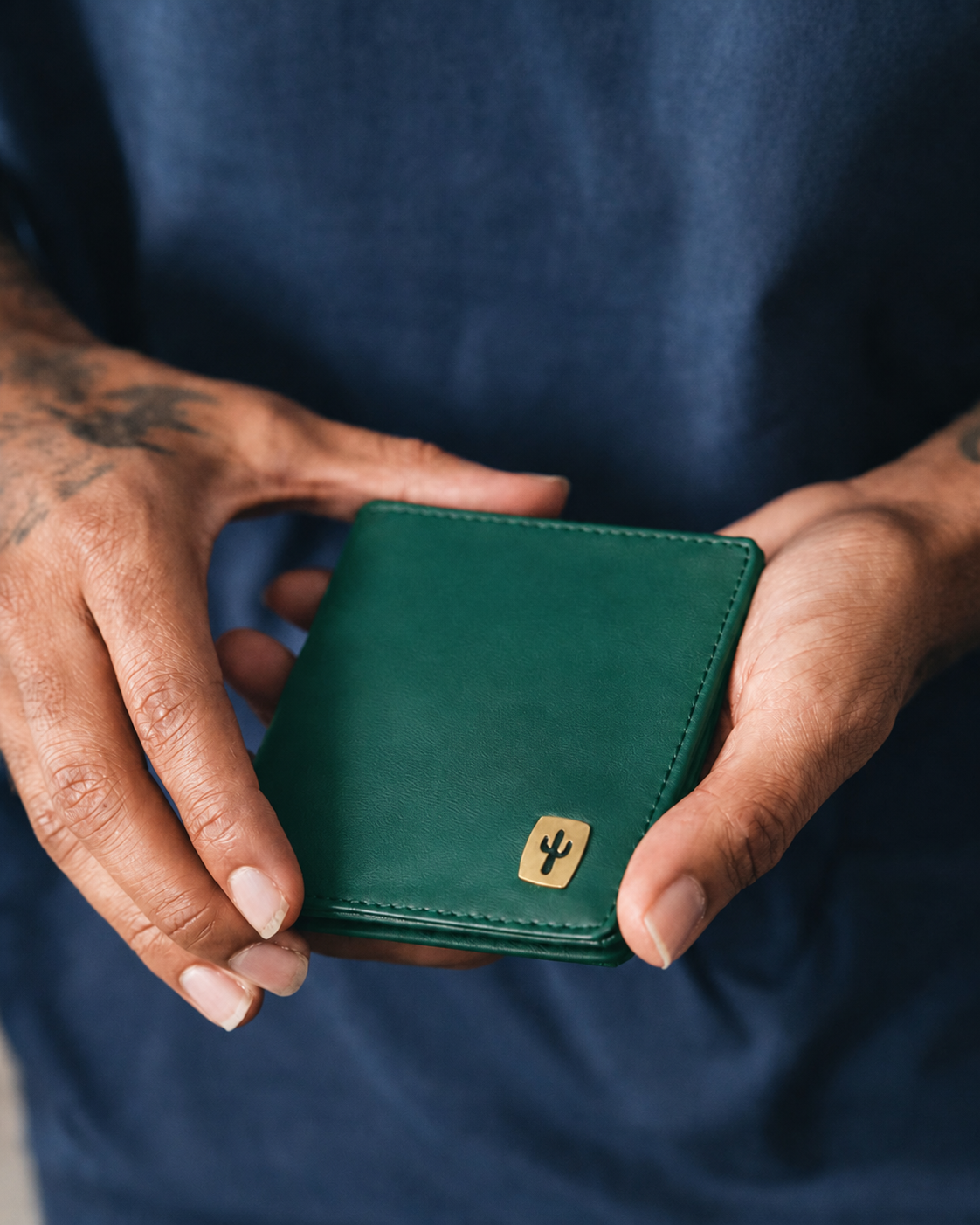 Minimalist Cash | Cactus Leather Teal