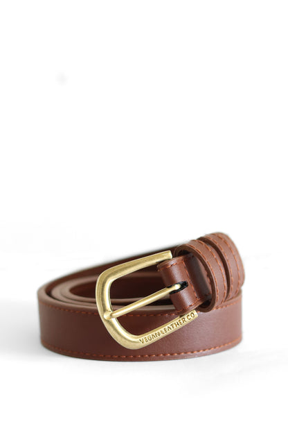 Slim Cactus Belt | Cactus Leather Brown