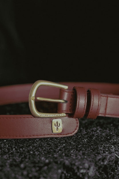 Slim Cactus Belt | Cactus Leather Brown