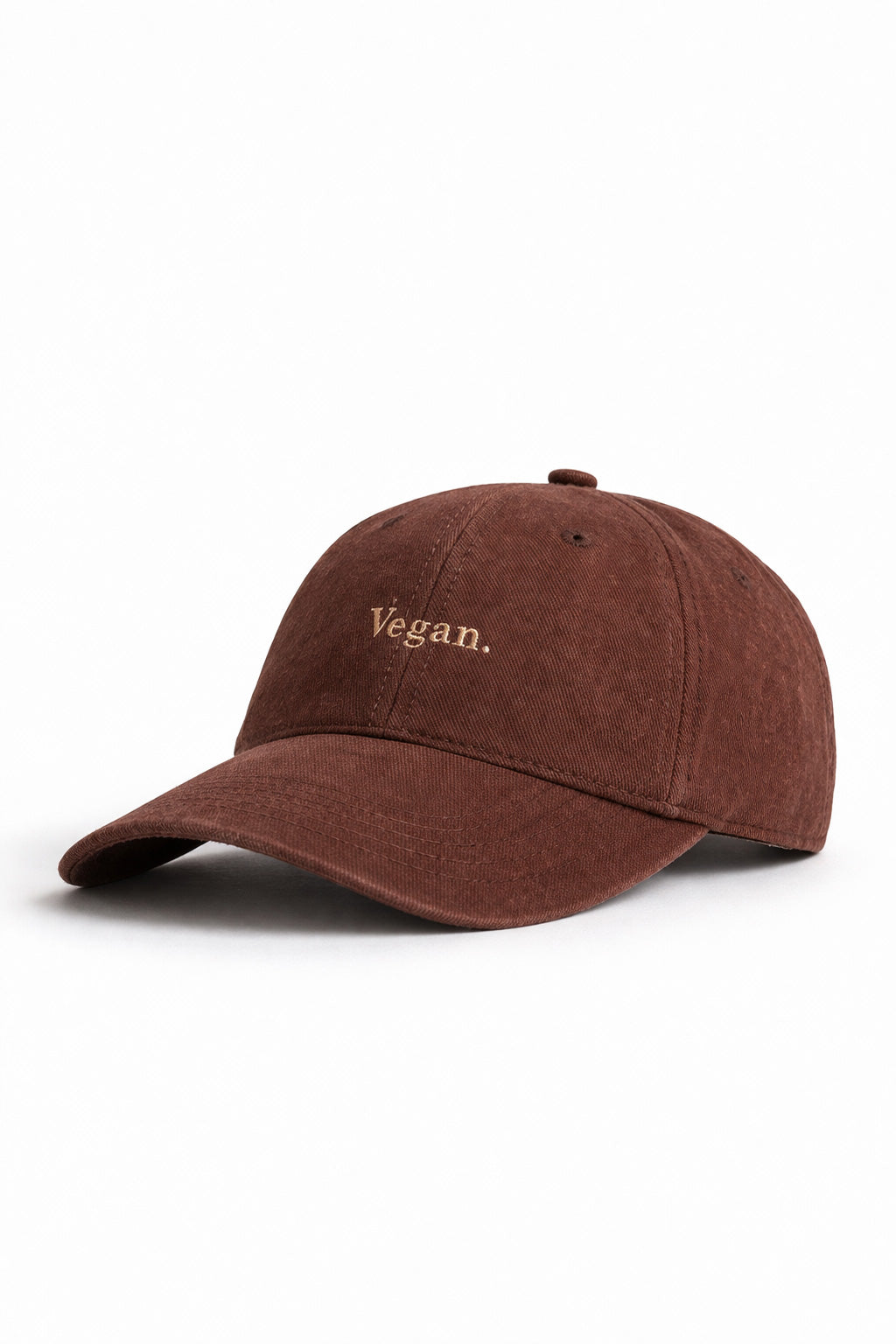 Vegan hat made from cotton twill, side view