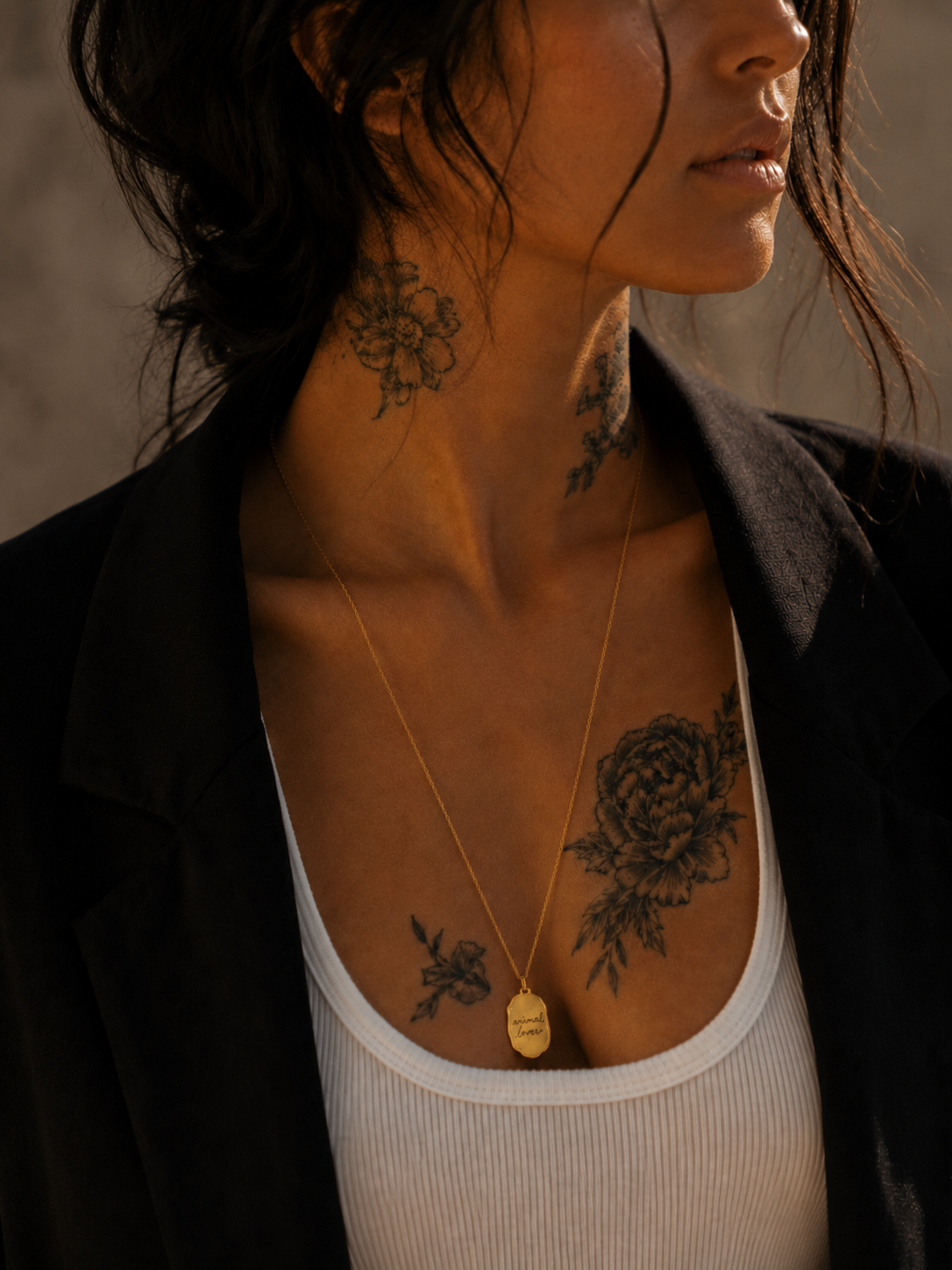 Don't Eat Animals | Gold Necklace