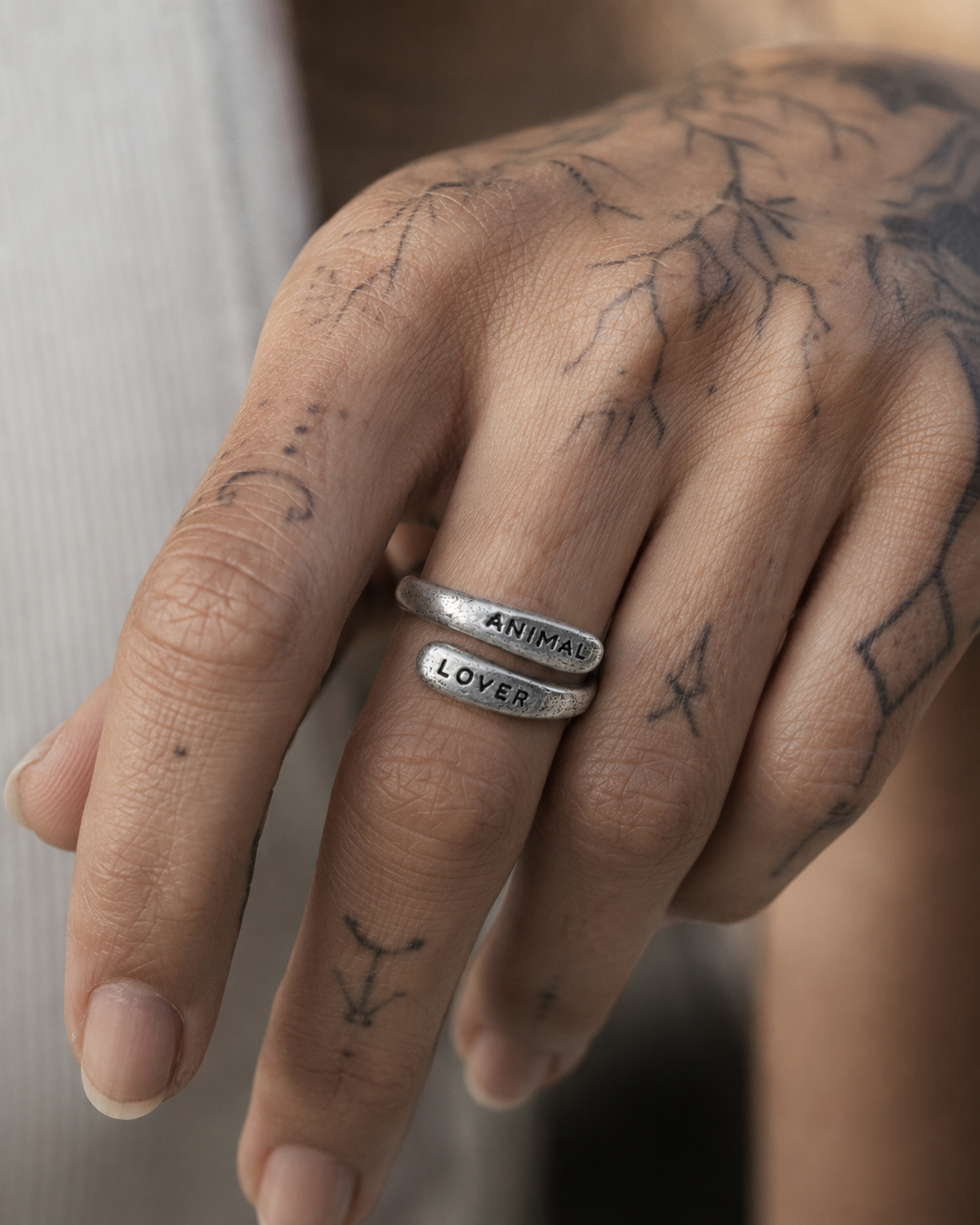 Animal Lover Wrap | Silver Ring