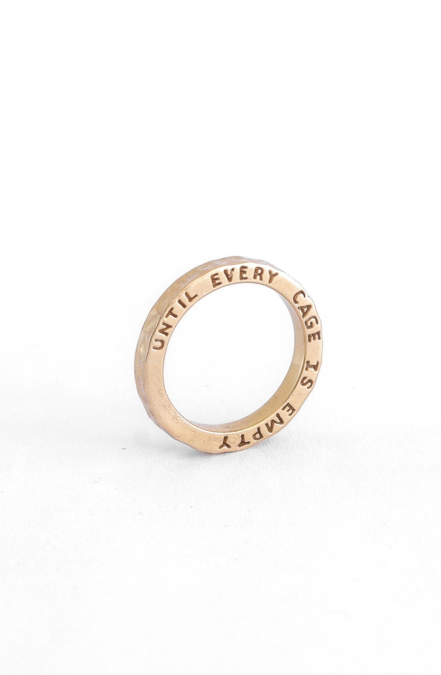 Until Every Cage is Empty | Gold Ring