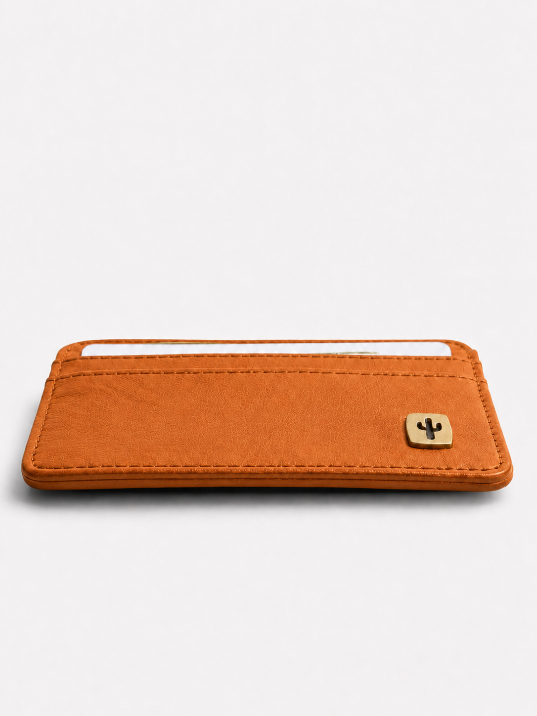 Vegan Womens card holder made from cactus leather, in hand