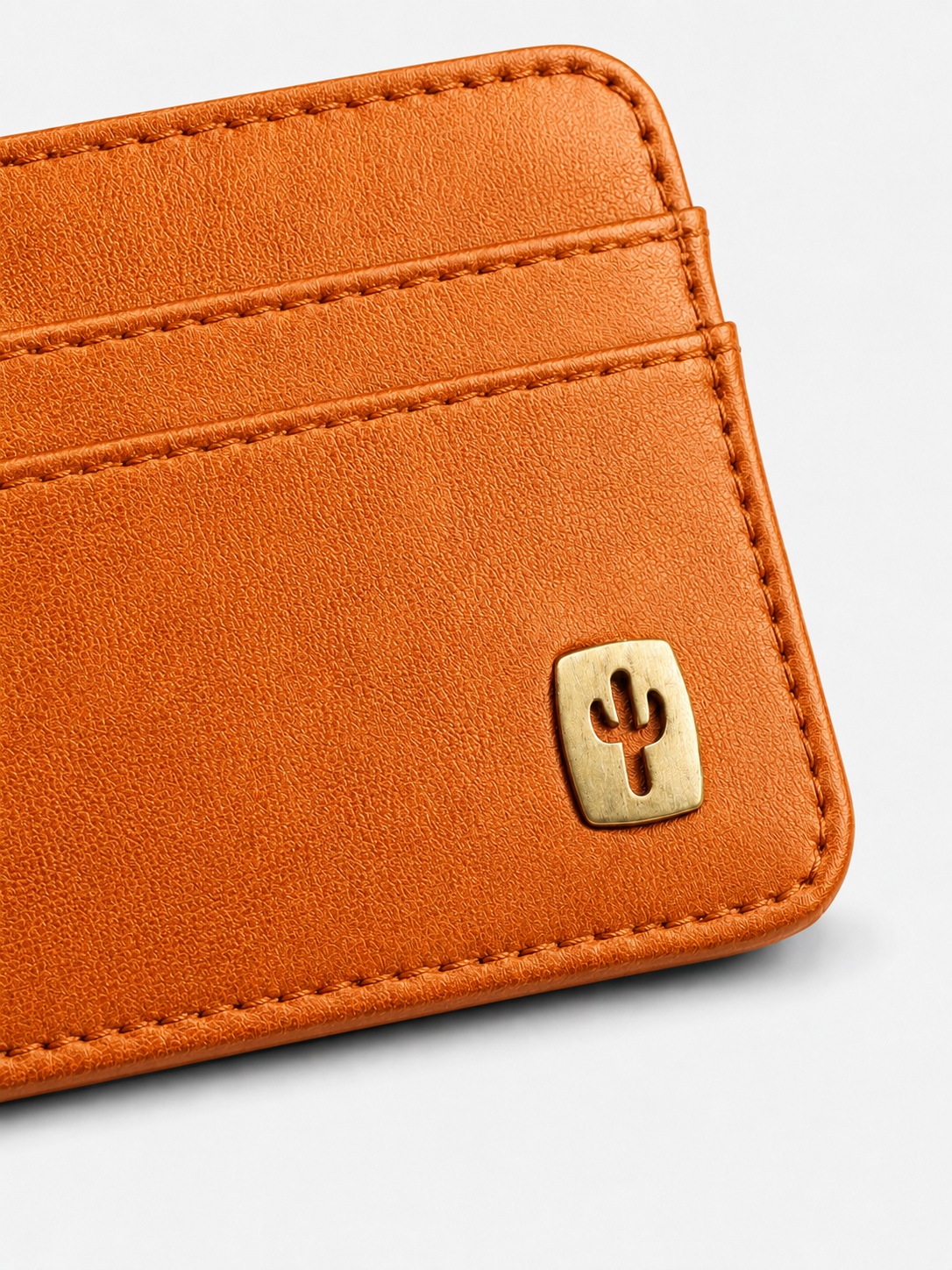 Vegan Womens card holder made from cactus leather, interior view