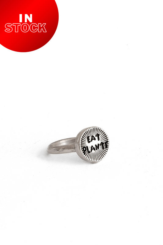 Eat Plants | Silver Ring