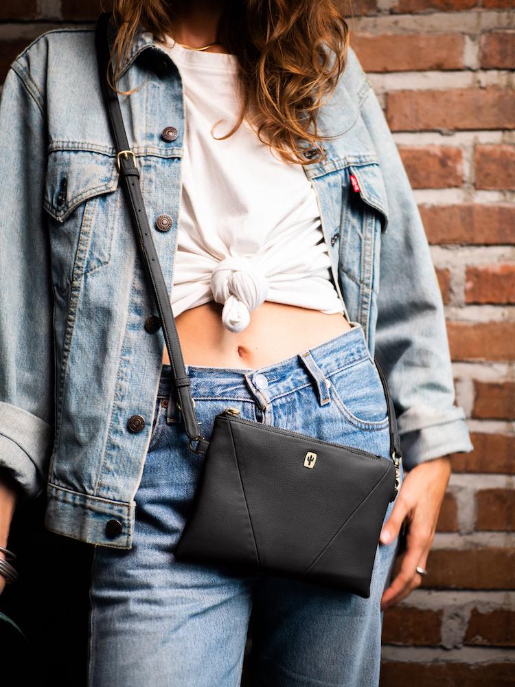 Leather crossbody clutch hotsell