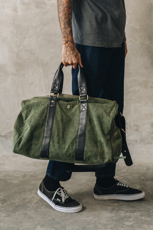 Weekender | Cactus Leather + Canvas |  Forrest